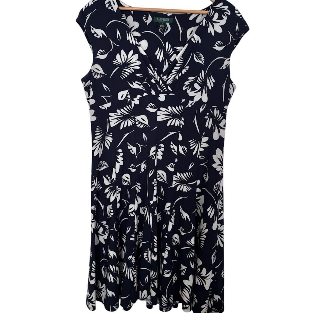 LAUREN Ralph Lauren Tropical Floral V-Neck Dress